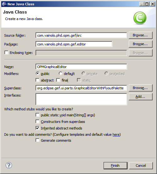 Define Graphical Editor Class