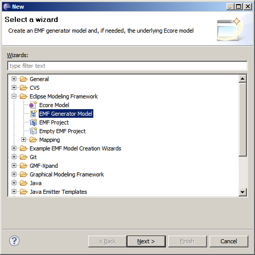 Select EMF Generator Model File Kind